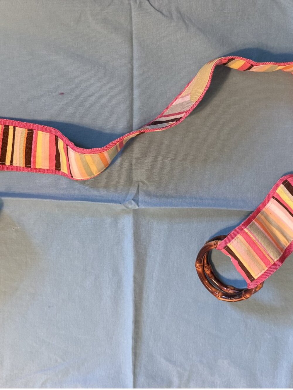 Double sided Bright Fabric Belt Women/Unisex Length 43.5"